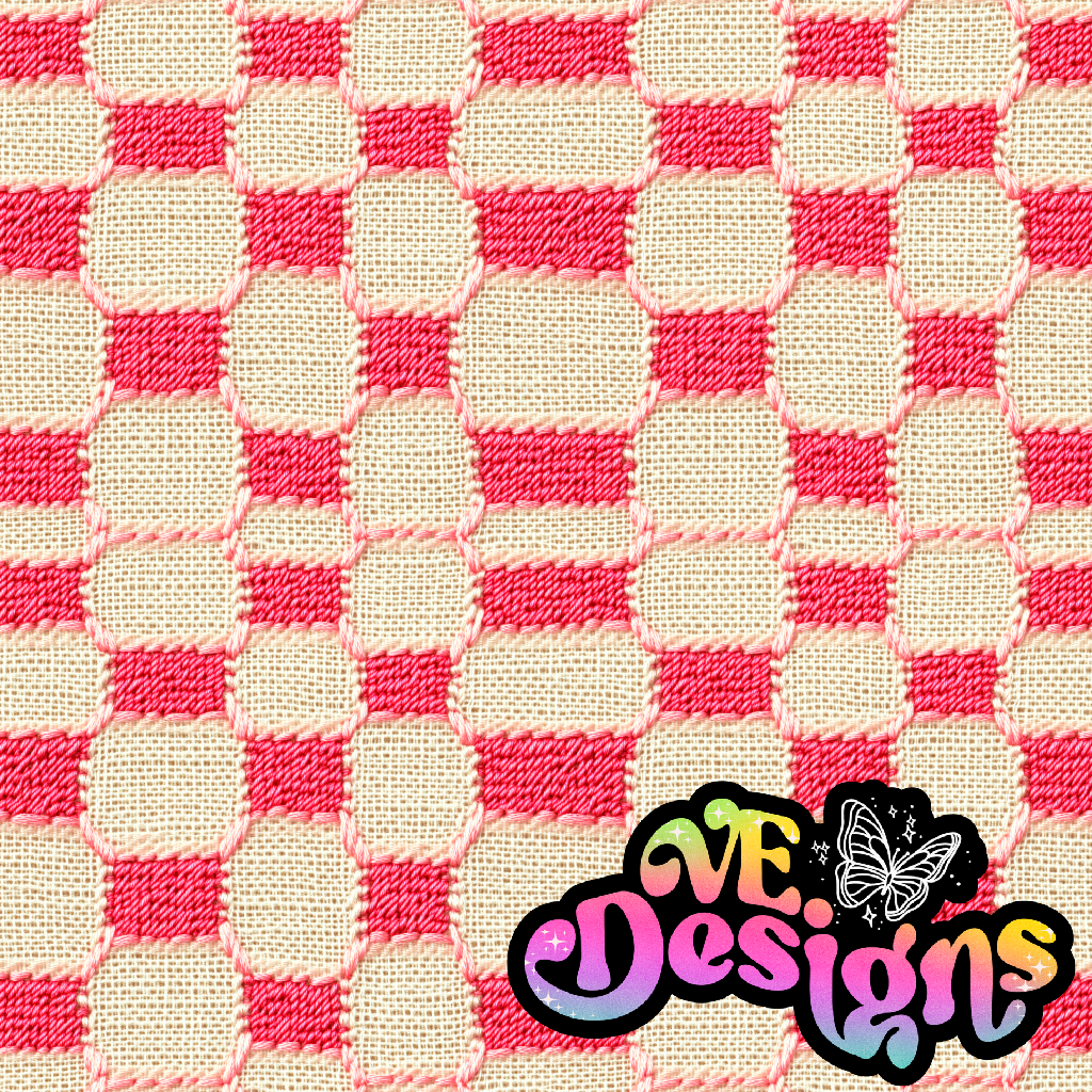 Pink Checkered Knit